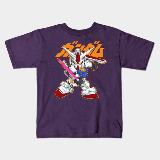 Mini Gundam Kids T-Shirt by WahyudiArtwork